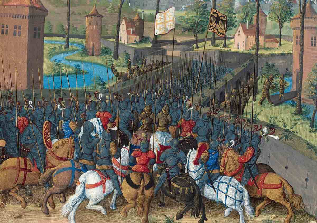 siege of damascus 1148 painting