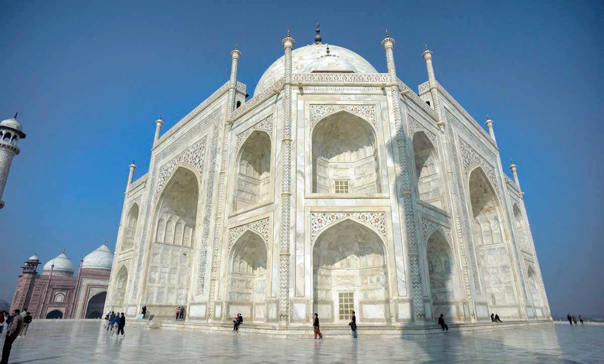 taj mahal backside mughal dynasty monument