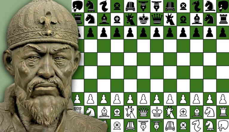 tamerlane chess table with emperor timur