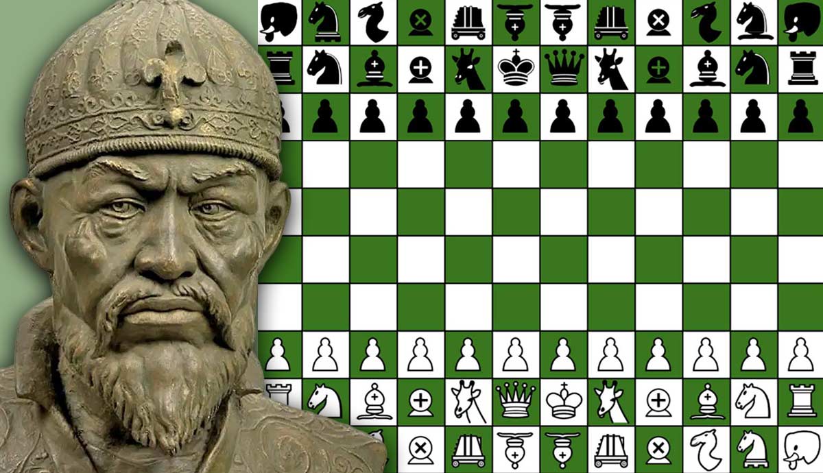 tamerlane chess table with emperor timur