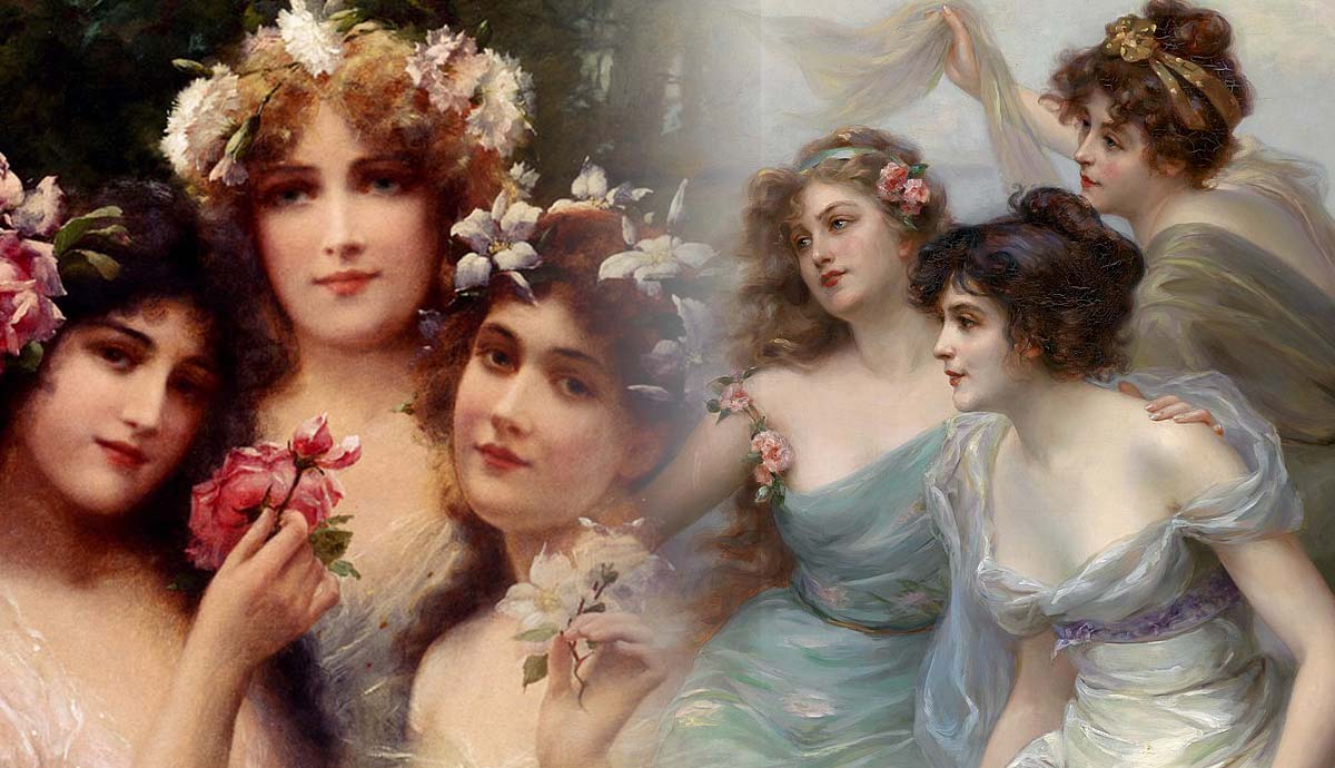 The Three Graces paintings: Vernon, Bisson