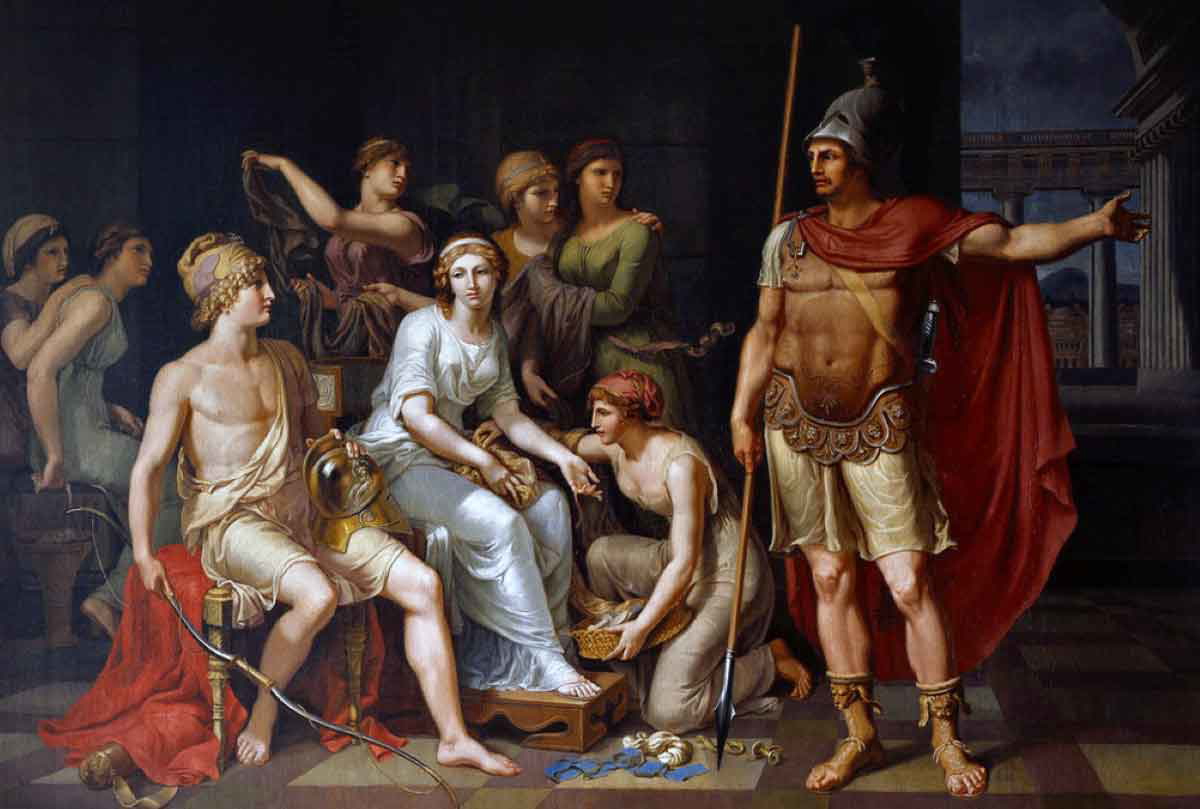 tischbein hector admonishes paris painting