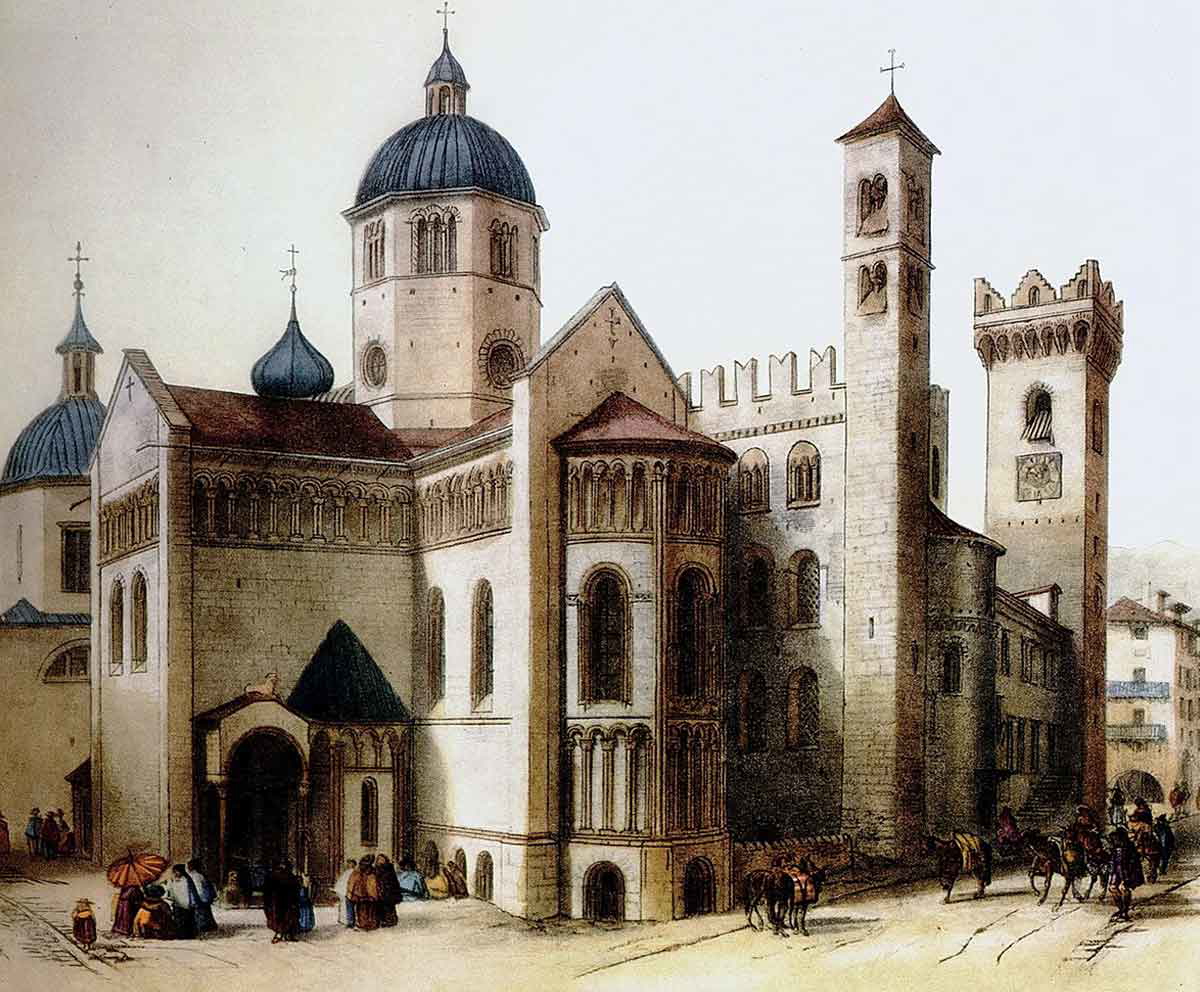 trento cathedral litography