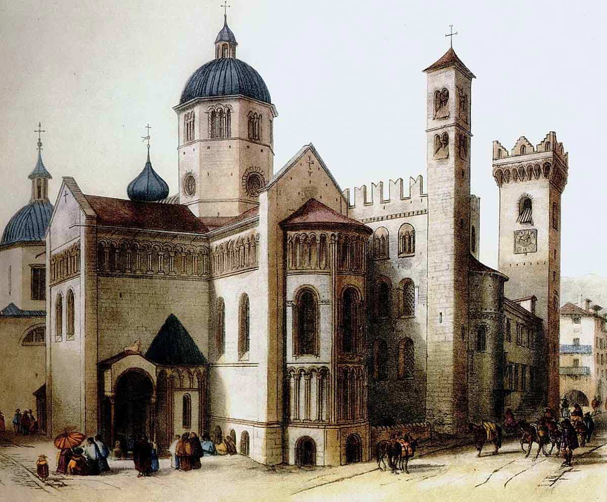 trento cathedral litography