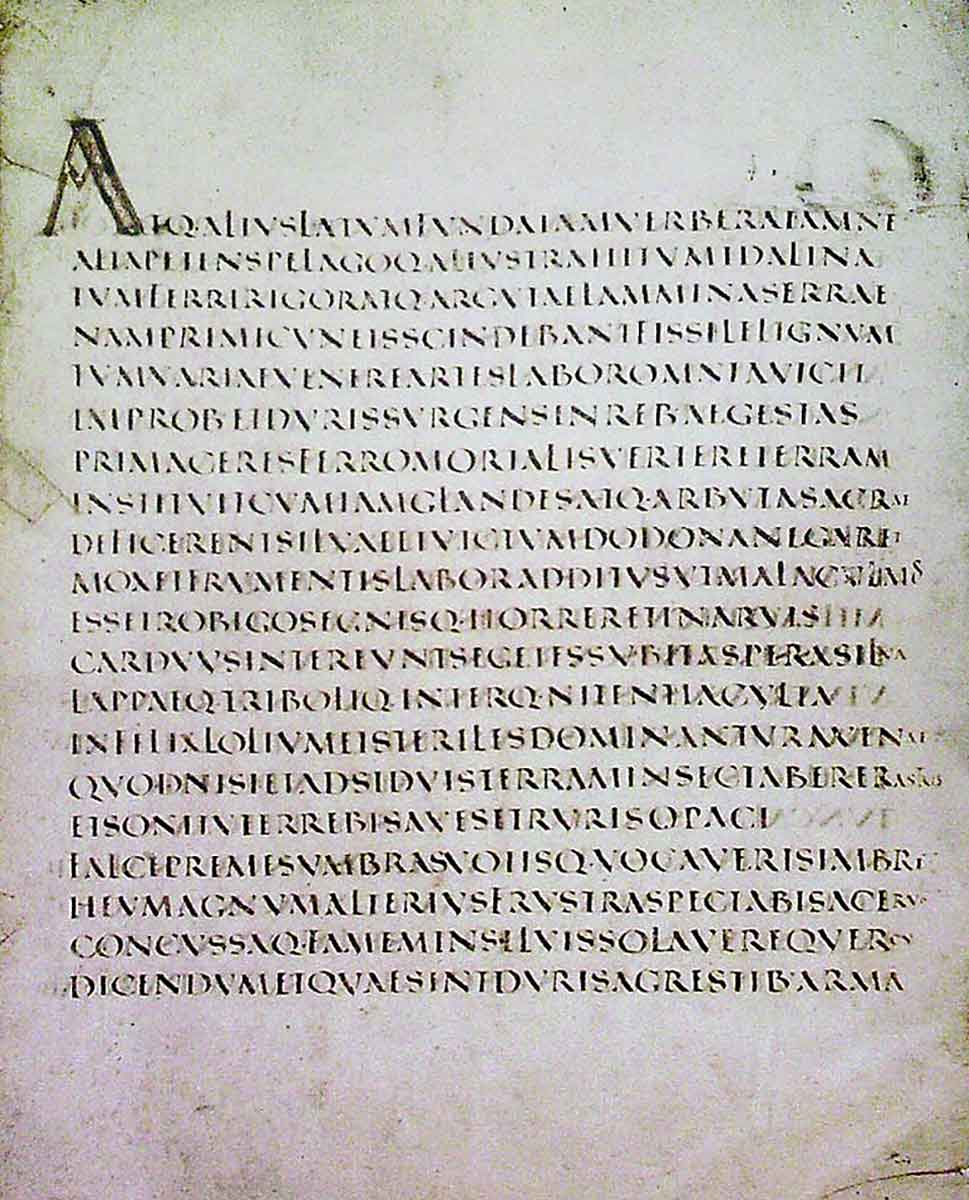 vergilius augusteus no punctuation