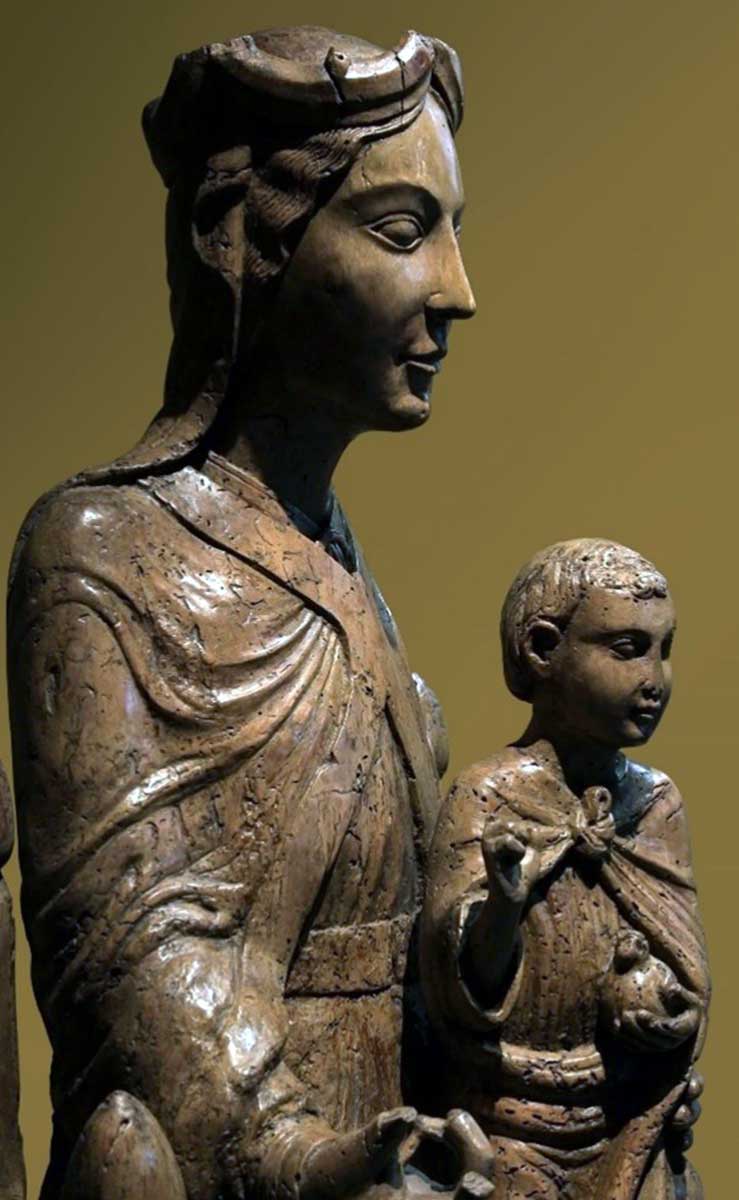 virign and child wood 12th century renaissance
