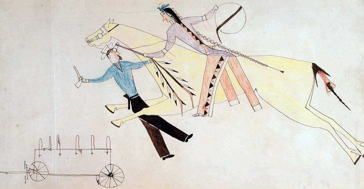 warrior killing soldier little bighorn