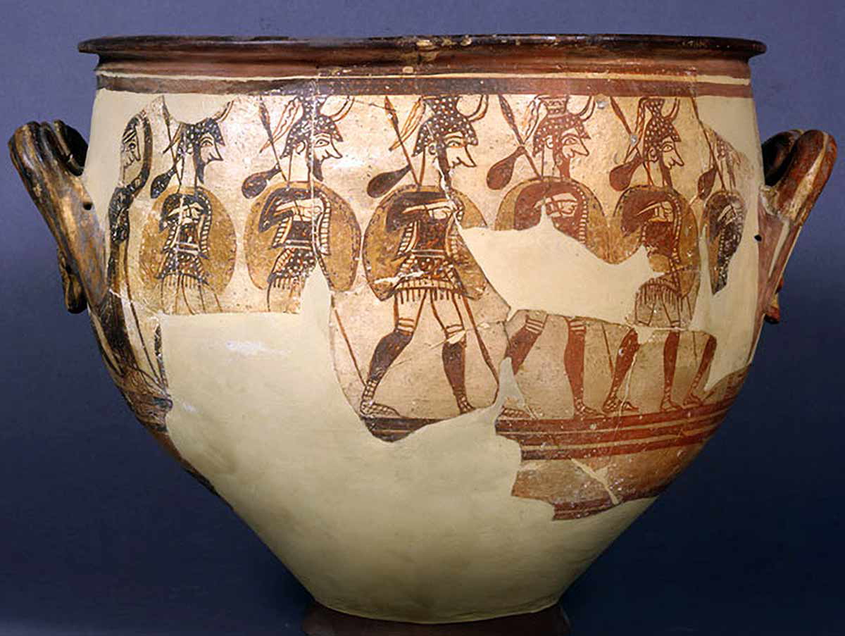 warrior vase