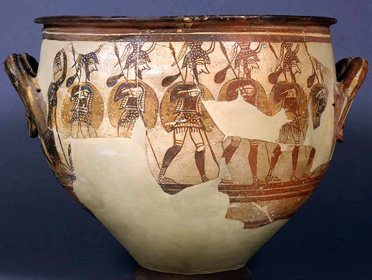 warrior vase