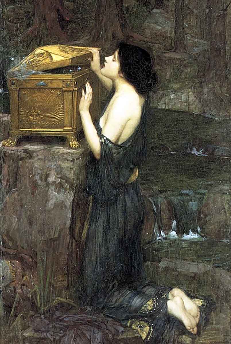 waterhouse william pandora painting