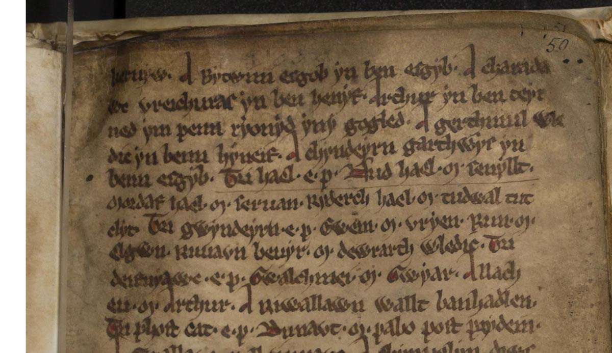 welsh triads peniarth ms 16 folio 50r arthur_s courts