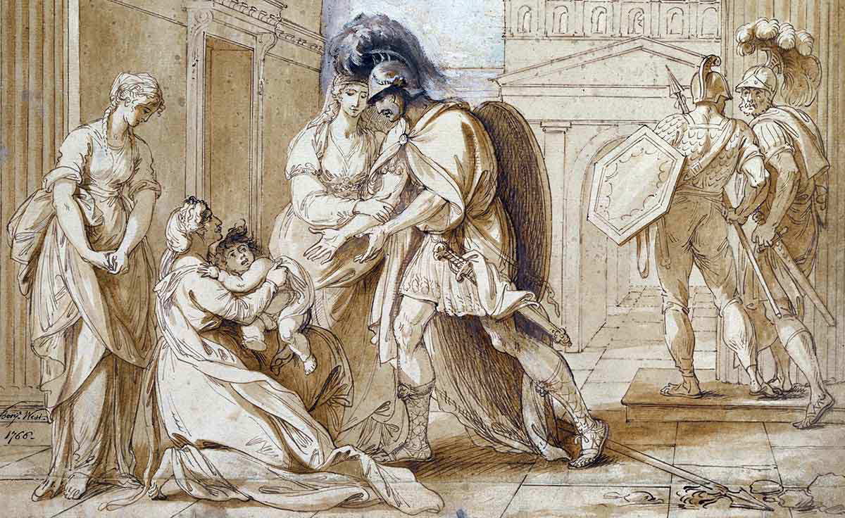 west hector andromache fright astyanax drawing