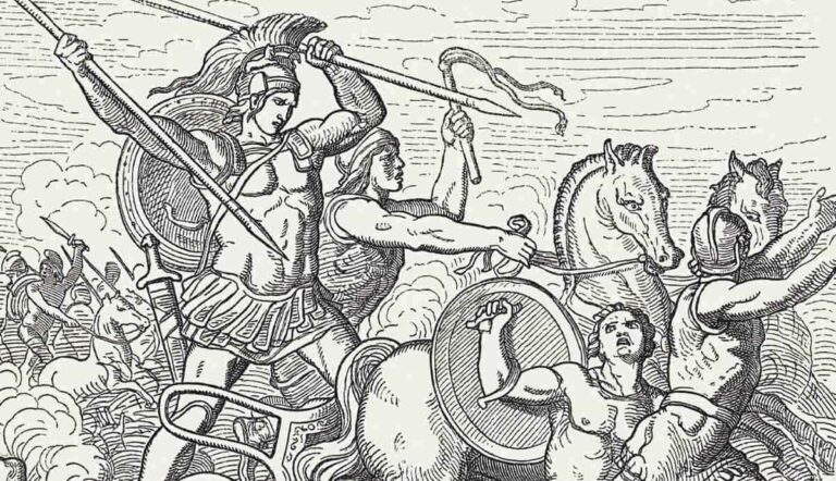 a scene from the Trojan War