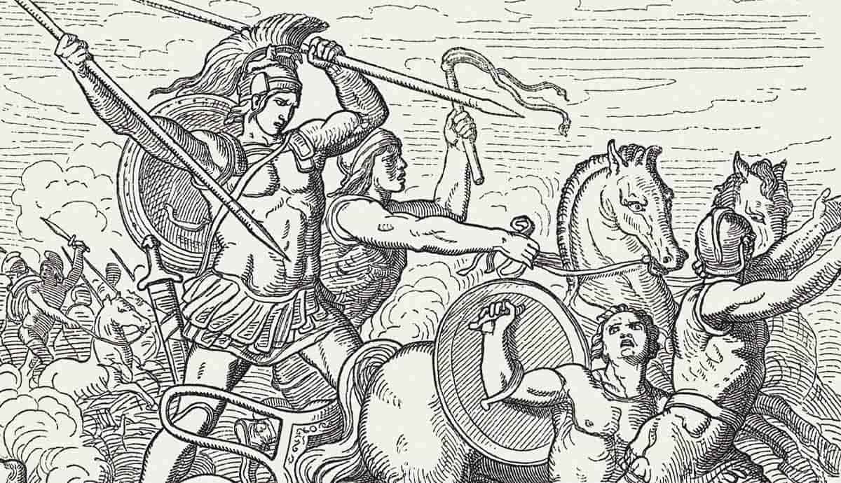 a scene from the Trojan War