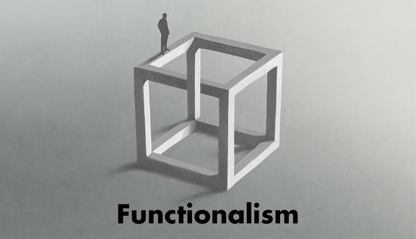 Optical illusion with 'Functionalism' text