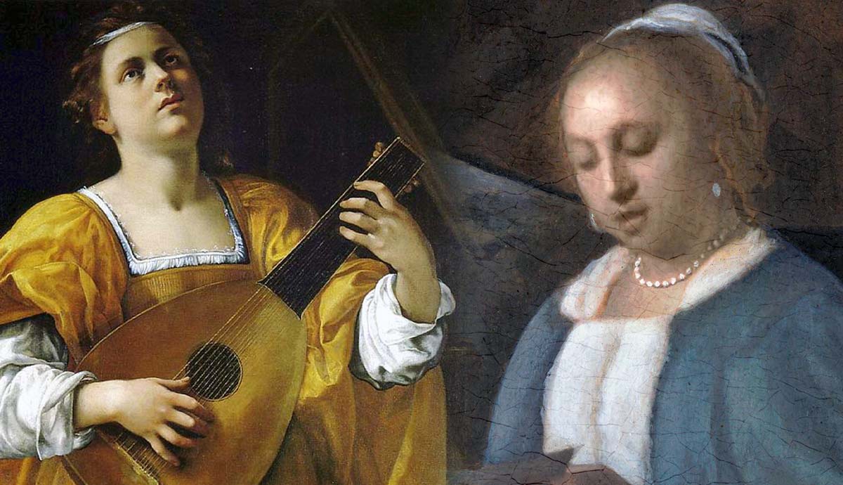 Vermeer and Gentileschi music scenes