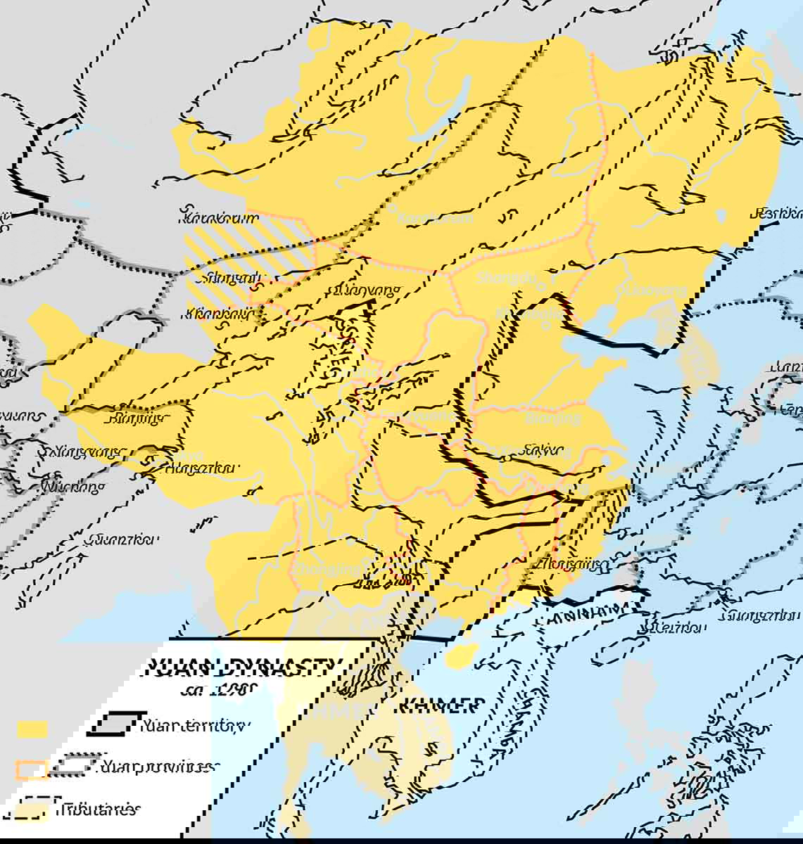 yuan dynasty map 1290