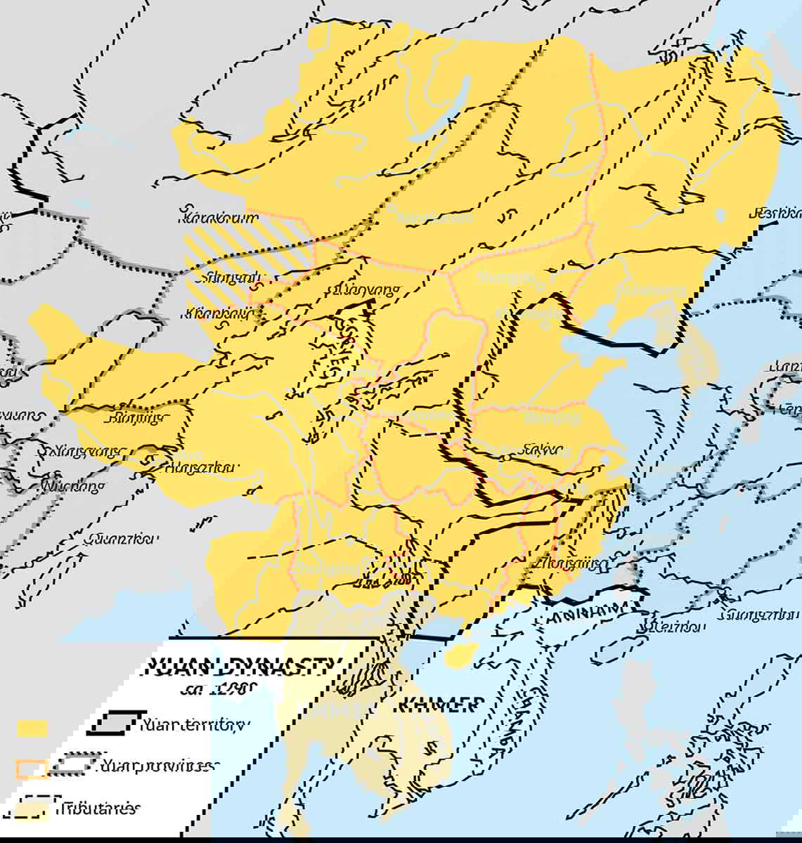 yuan dynasty map 1290