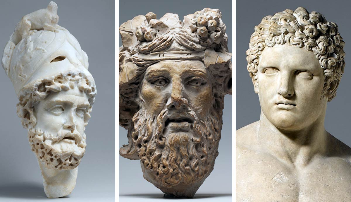 statue of Hercules, Mars, Dionysus