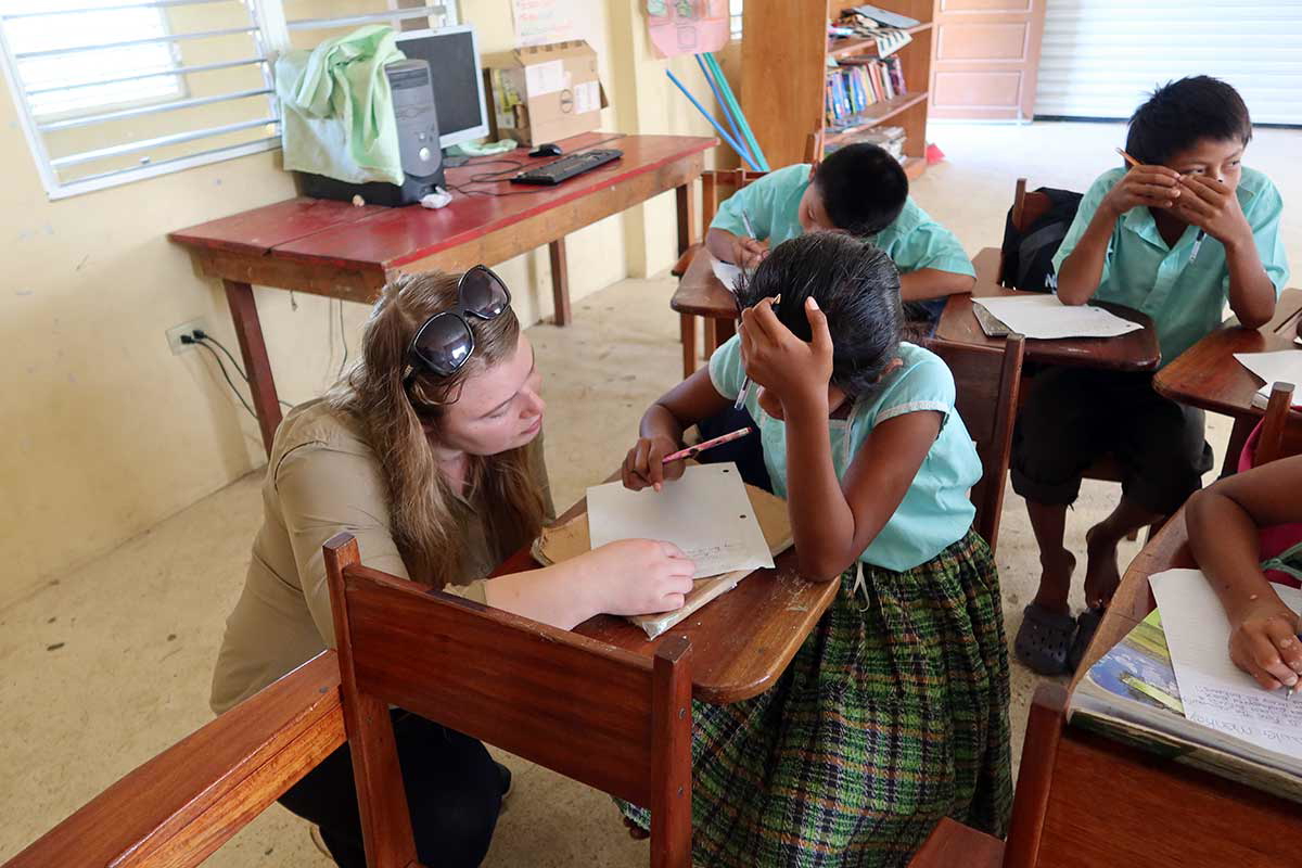 Charlotte assisting Mayan girl story