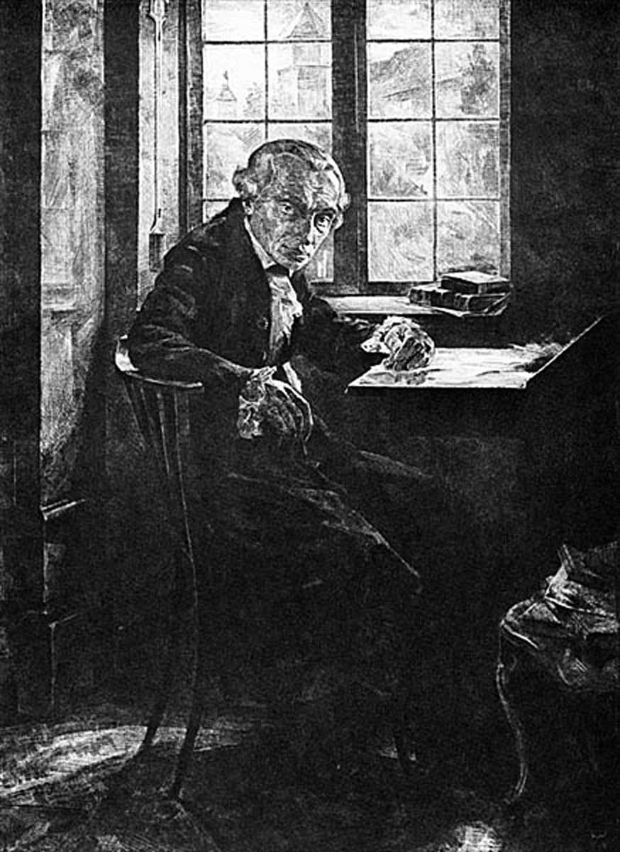 Kant in office painting