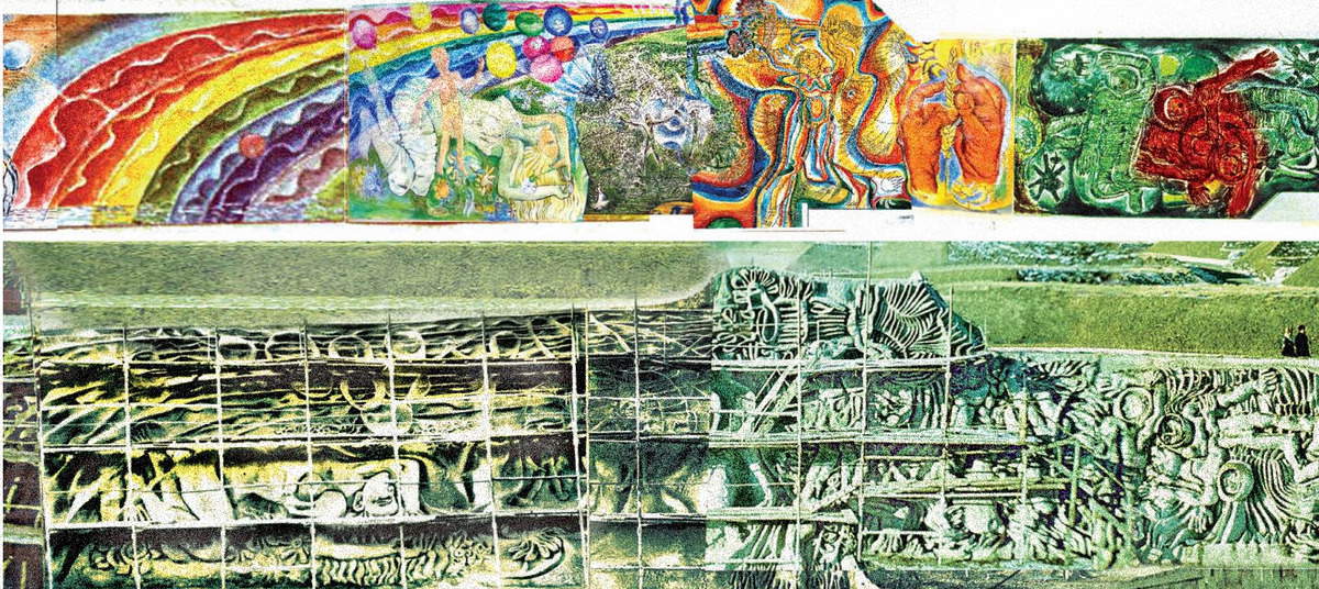 Uncovered Wall of Memory in Kyiv and color reproduction. Source: Kyiv Post