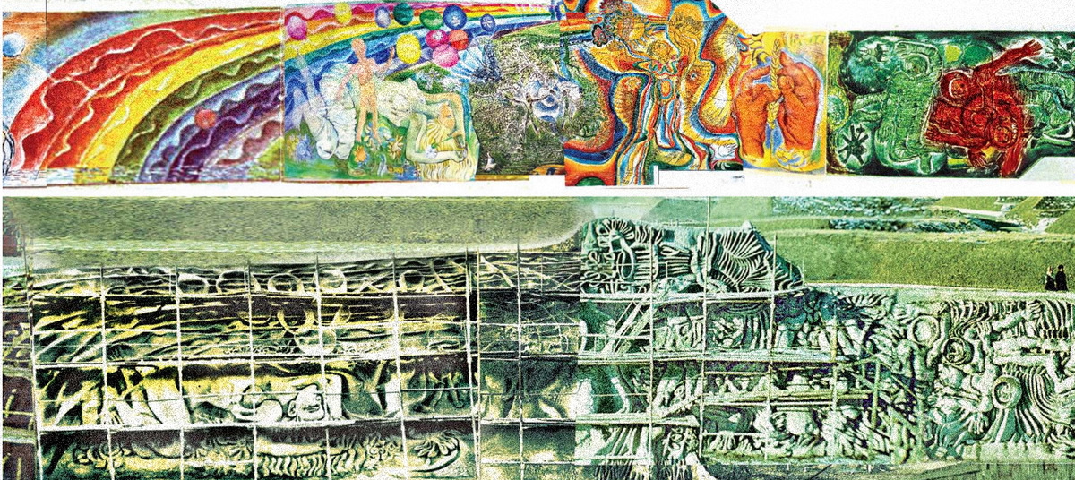 Uncovered Wall of Memory in Kyiv and color reproduction. Source: Kyiv Post