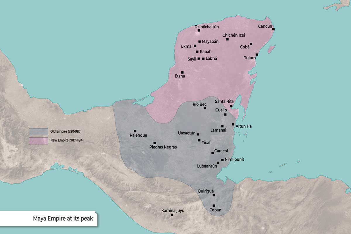 Map Mayan Empire TheCollector