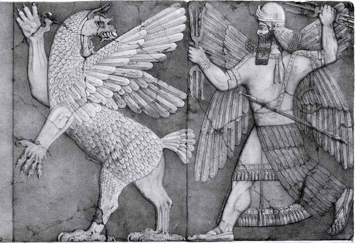 Marduk battles chaos monster