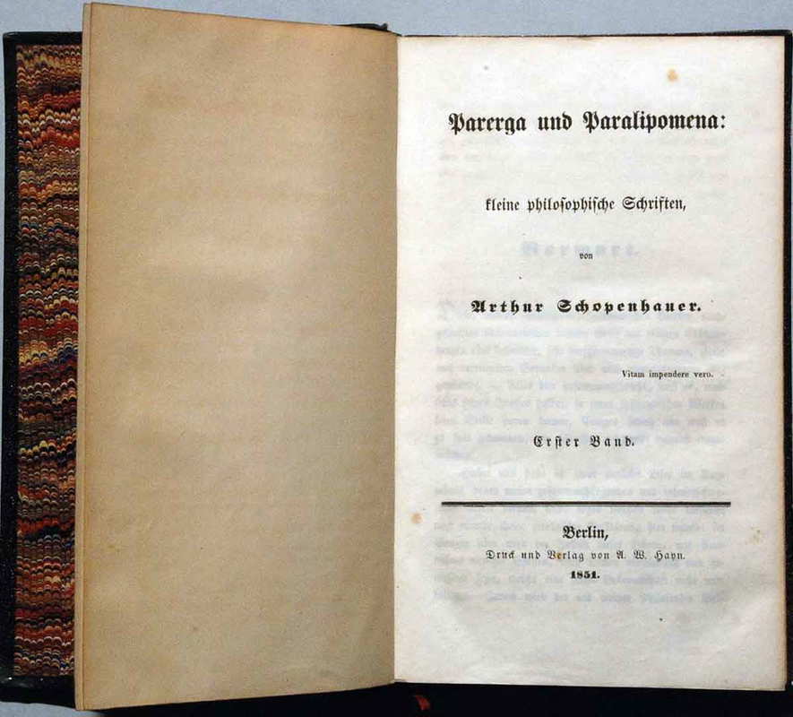 Parerga and Paralipomena schopenhauer