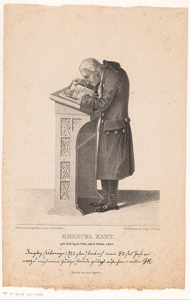 Portret van Immanuel Kant 1764