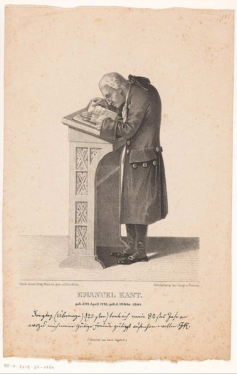 Portret van Immanuel Kant 1764