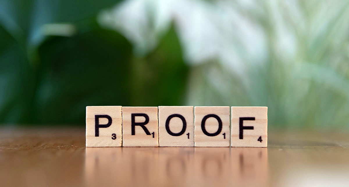 Proof text typography