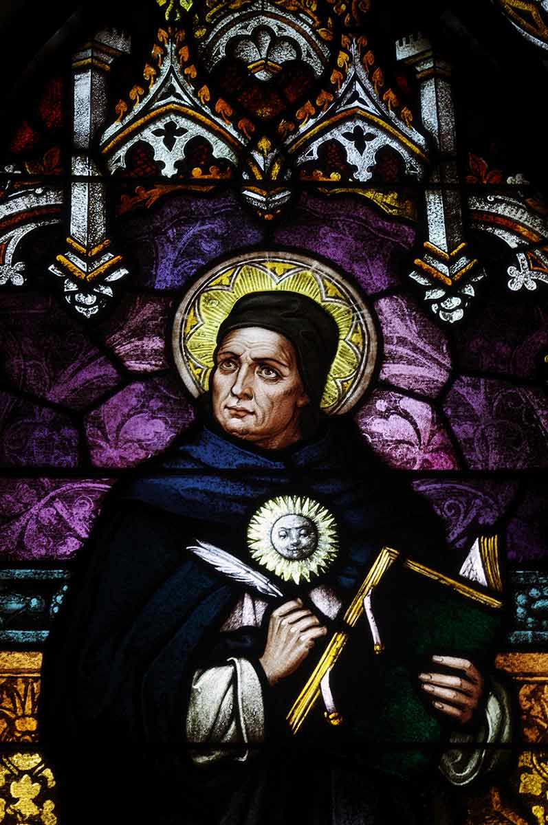 Thomas aquinas stained glass