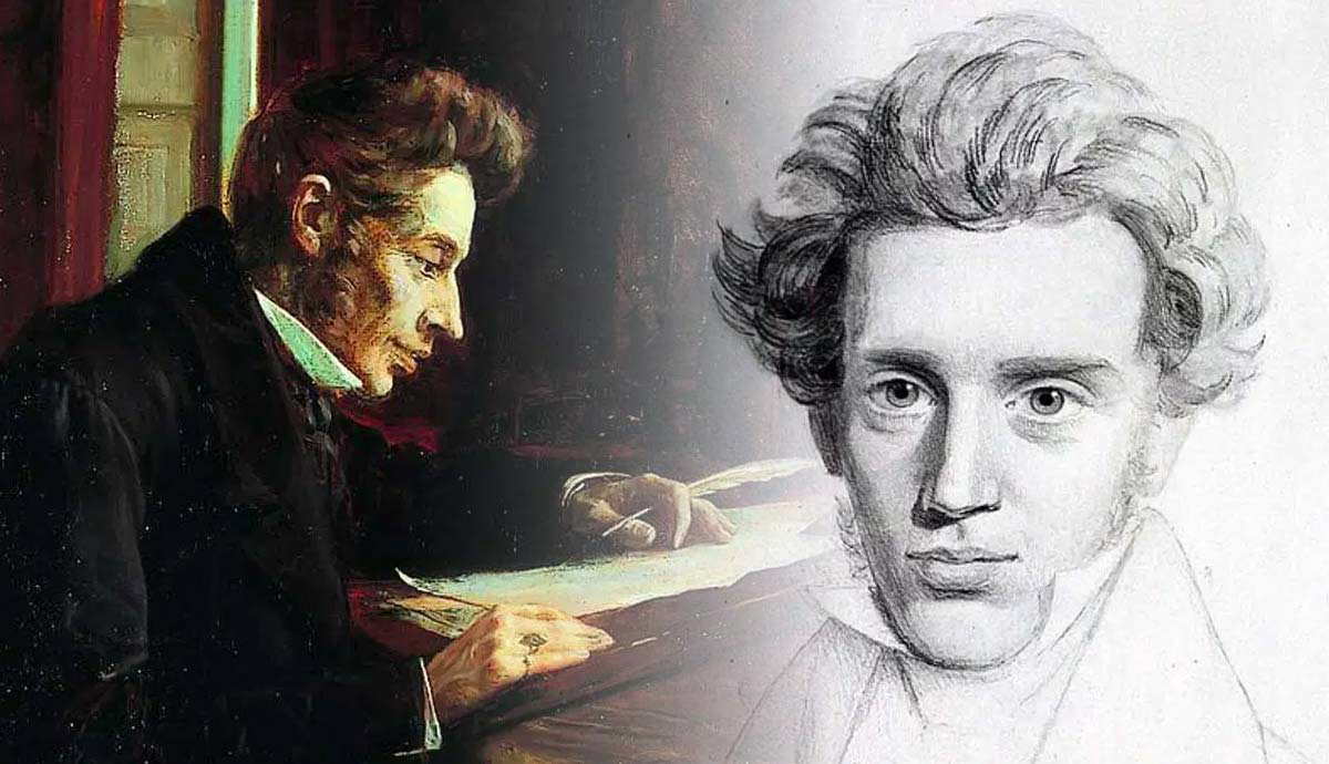 Unfinished sketch of Kierkegaard
