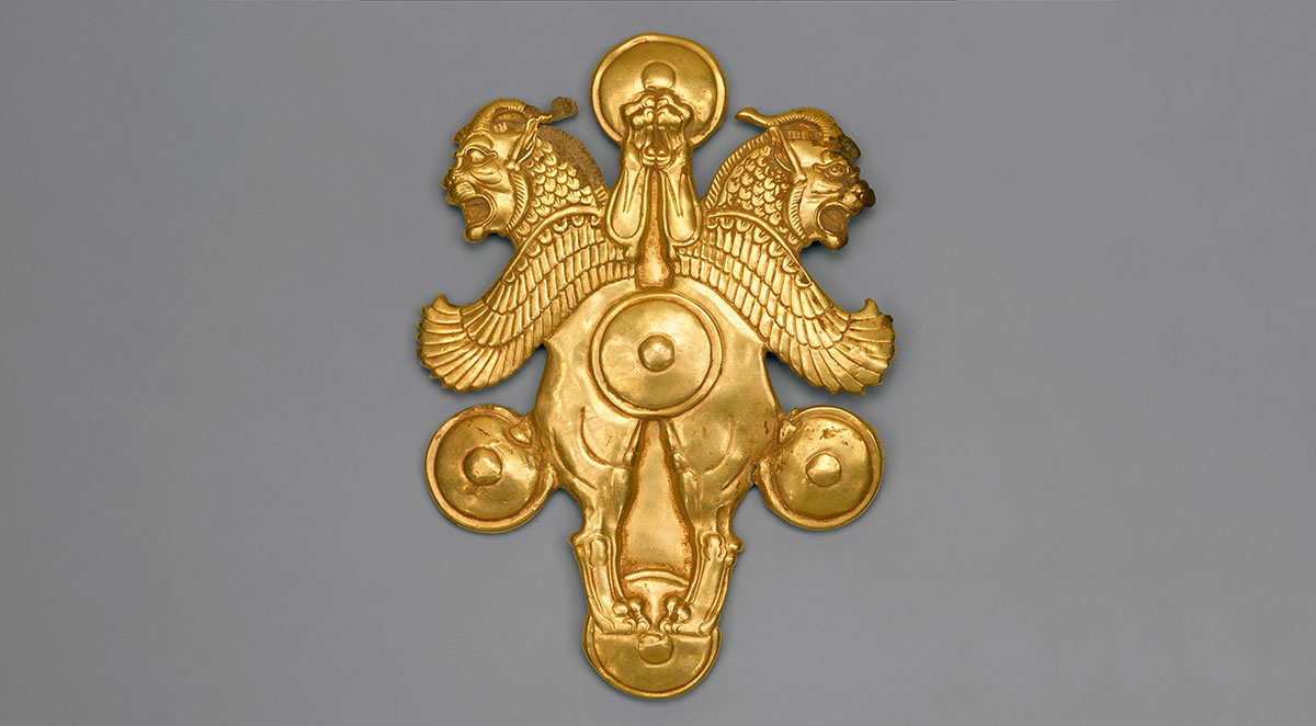 achaemenid lion griffin gold