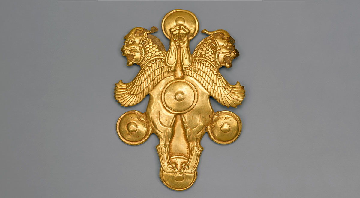 achaemenid lion griffin gold