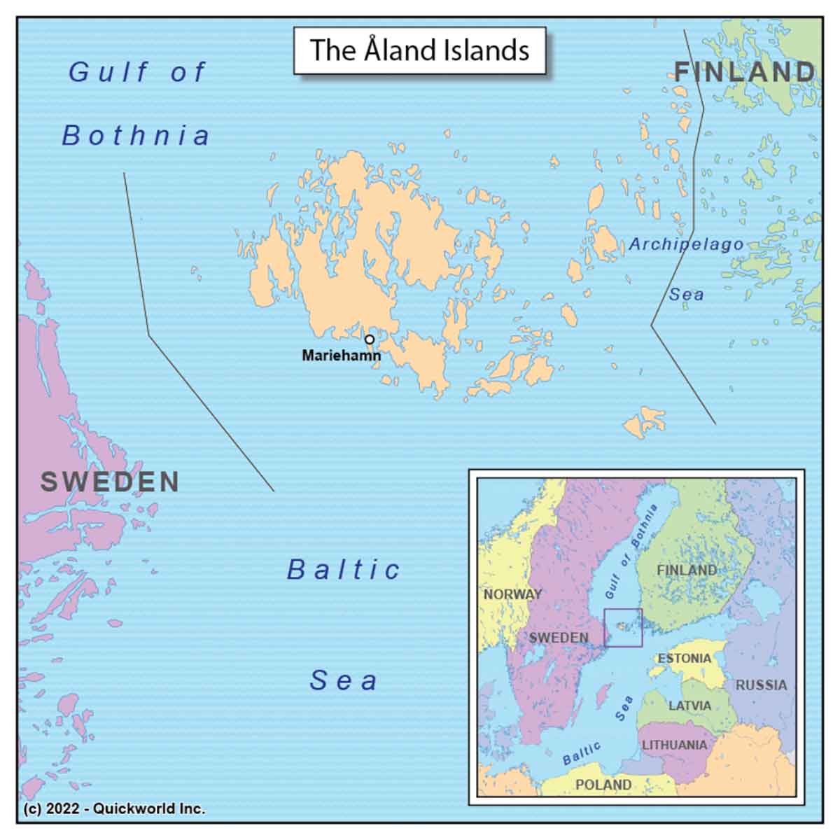 aland islands map