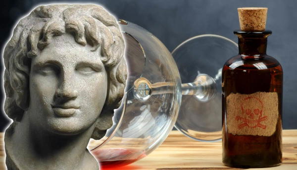 alexander the great sculpture poison bottle