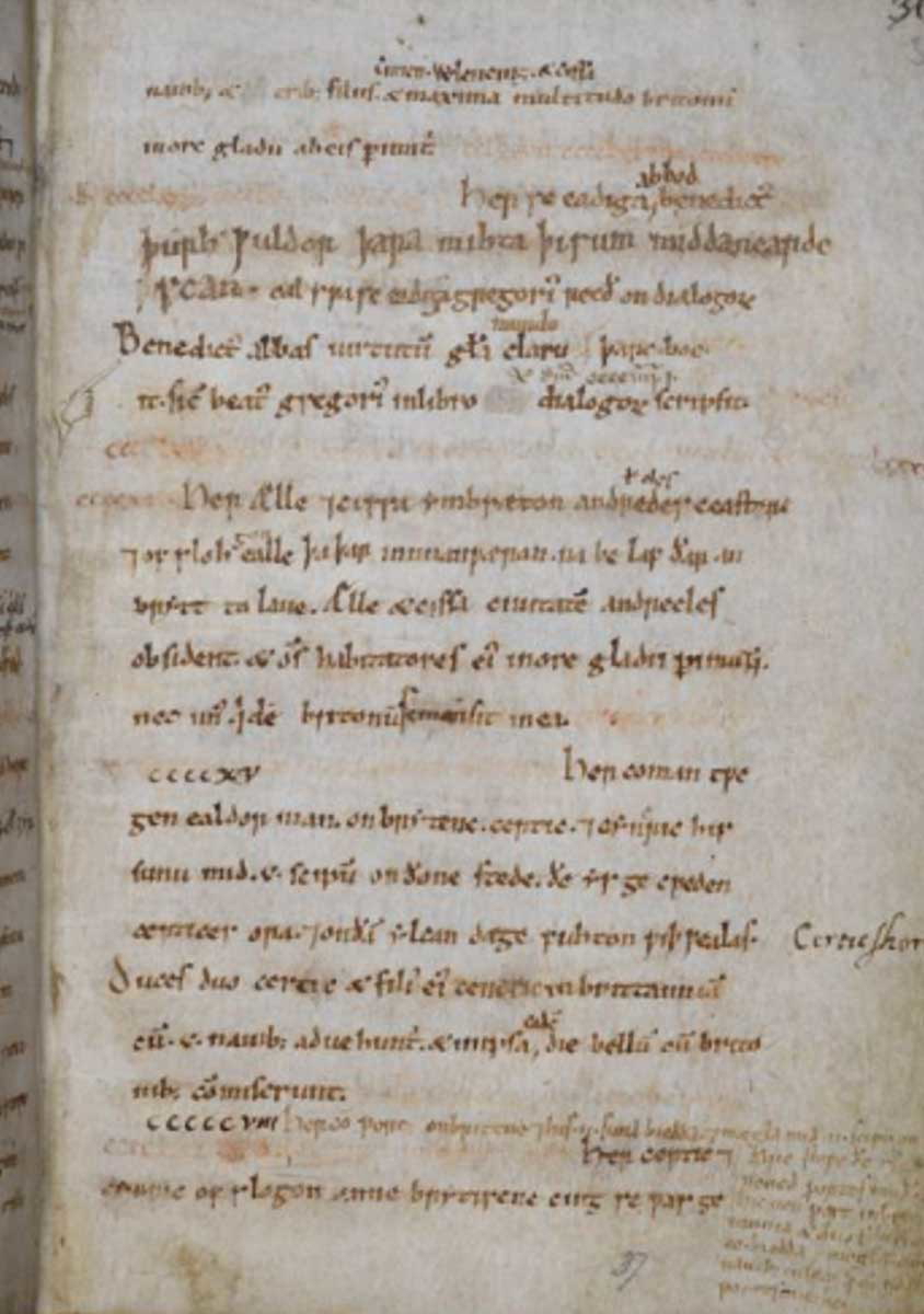 anglo saxon chronicle folio manuscript