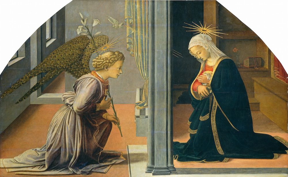 The Annunciation painting by Fra Angelico, National Gallery of Art