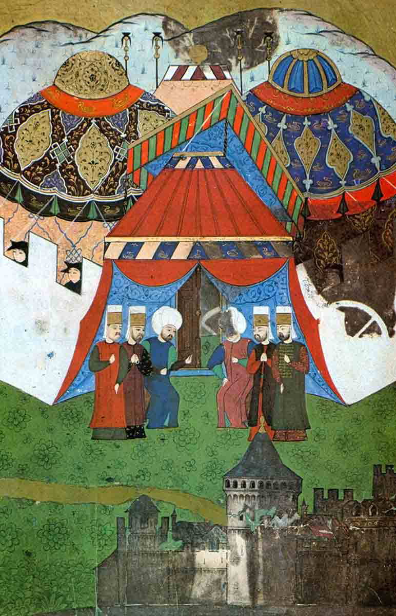 anonymous body of suleiman arrives belgrade miniature