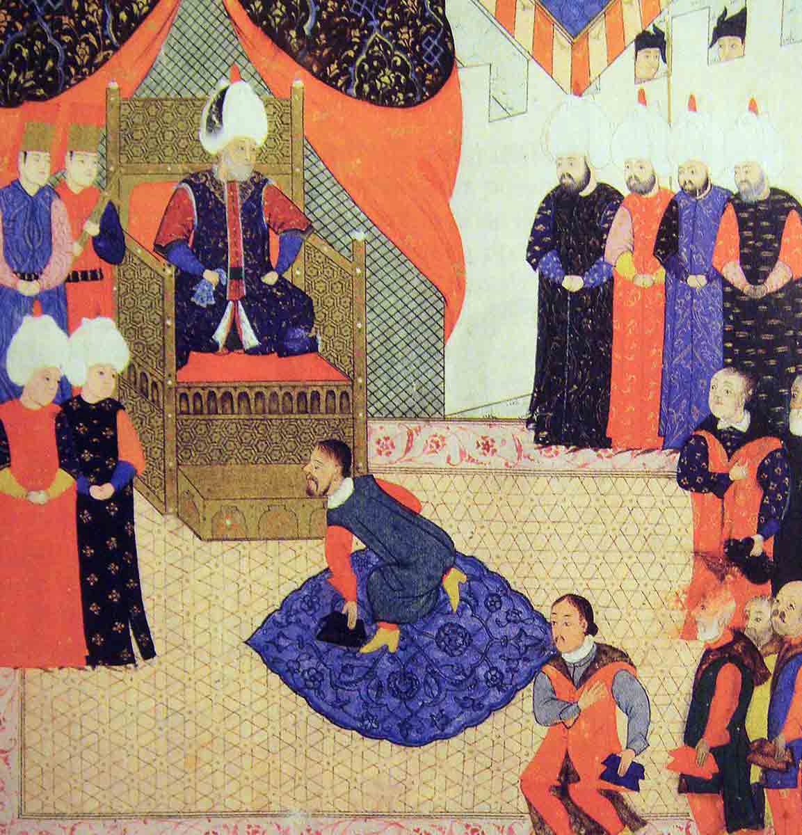 anonymous john sigismund of hungary with suleiman the magnificient in 1556 miniature