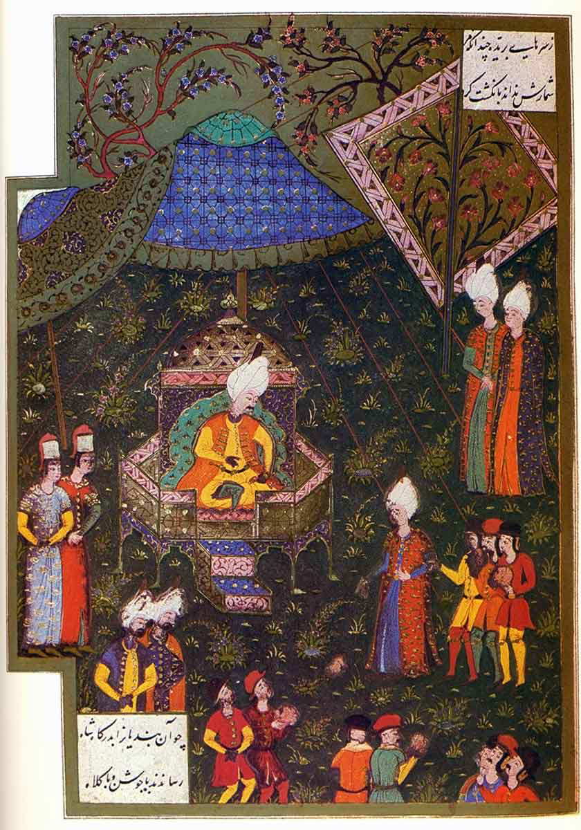 anonymous suleiman i after the capture of buda 1529 miniature