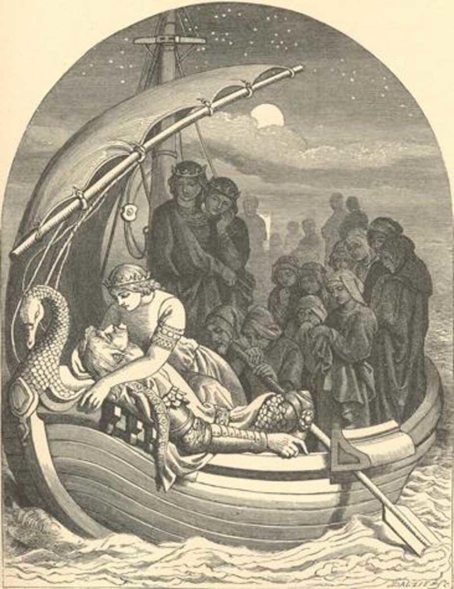 arthur death sailing avalon daniel maclise 1857