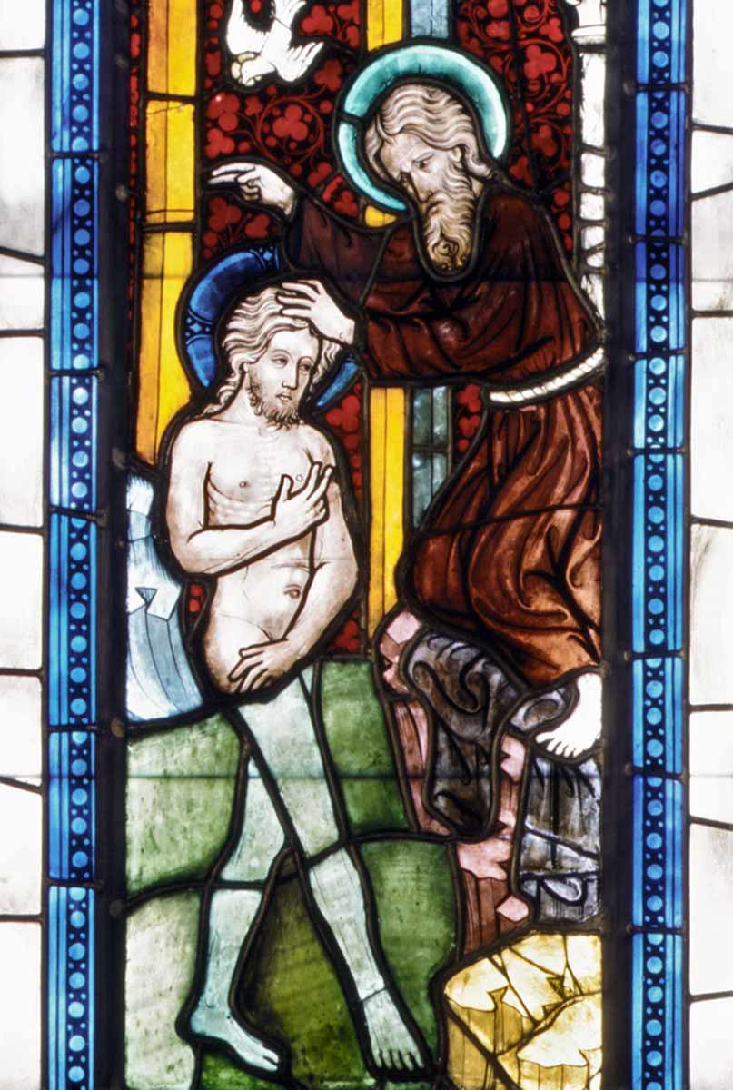 baptism of jesus stained glass