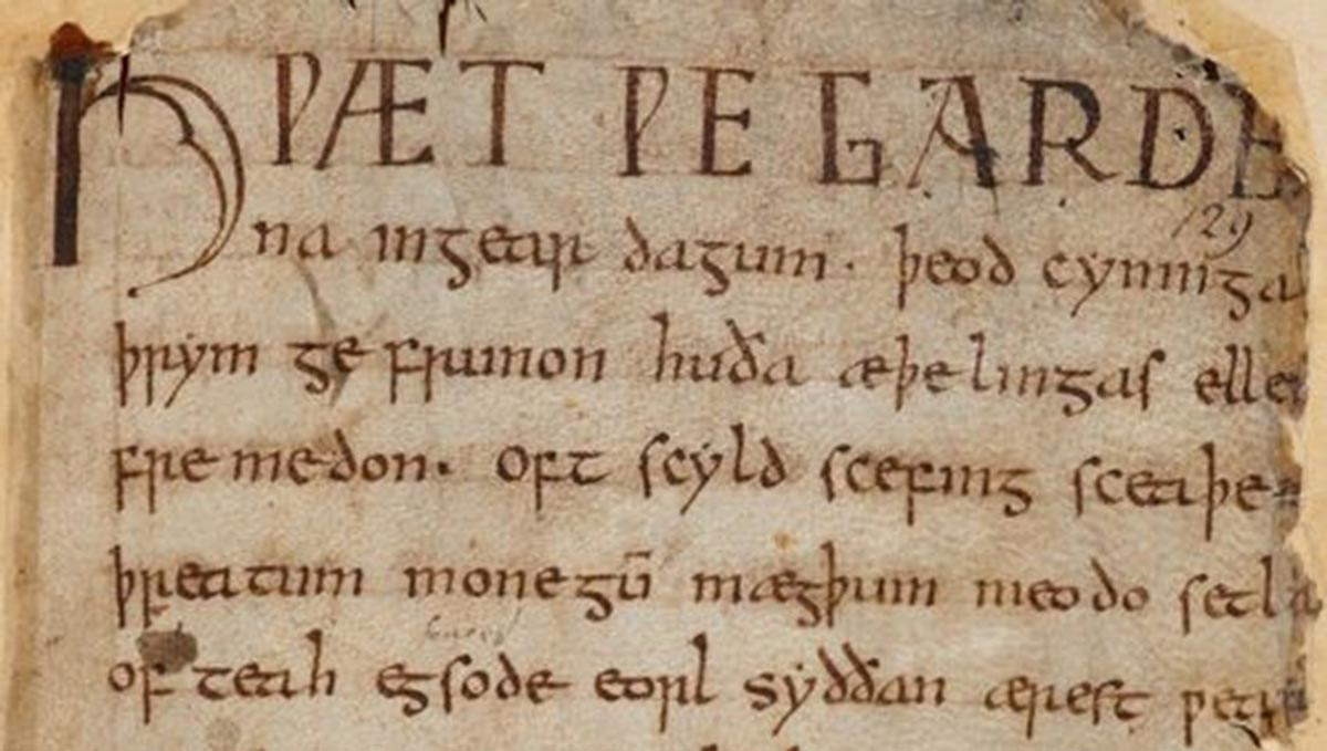 beowulf manuscript photograph