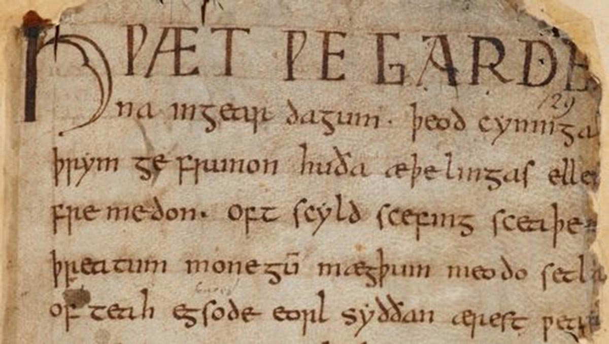 beowulf manuscript photograph