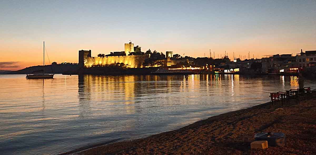 bodrum castle sunset