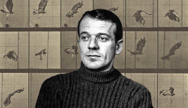 Deleuze portrait and Muybridge motion study